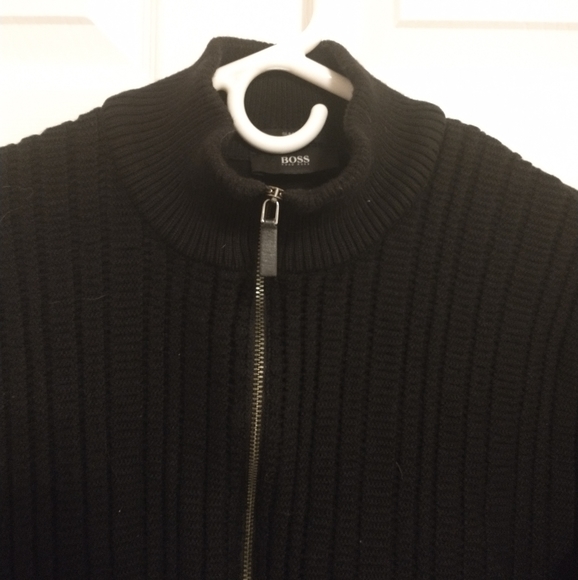 BOSS Hugo Boss Zip Front Wool Cardigan Sweater - Picture 3 of 7